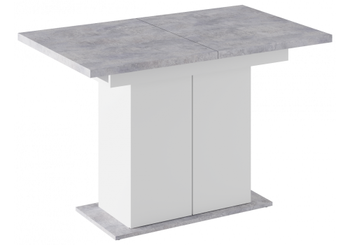 Фото Стол деревянный Woodville Carla белый / цемент светлый