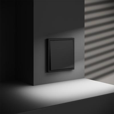 Фото Заглушка с суппортом Voltum S70, черный матовый, VLS080108