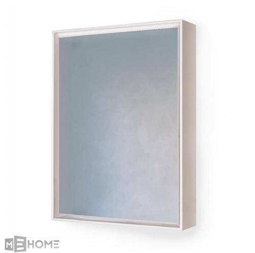 Фото Зеркальный шкаф Raval Frame 60 белый с подсветкой и розеткой