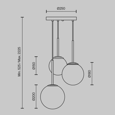 Фото Подвесной светильник Maytoni Basic form MOD321PL-03W