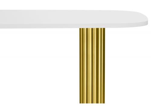 Фото Стол деревянный Notta Бавария B 200 х 90 белая пленка шагрень / золото