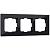 Рамка из стекла на 3 поста Werkel Favorit W0031108 черный