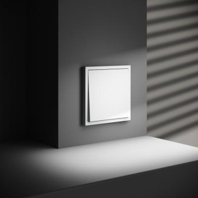 Фото Выключатель встраиваемый одноклавишный Voltum S70, белый матовый, VLS010102