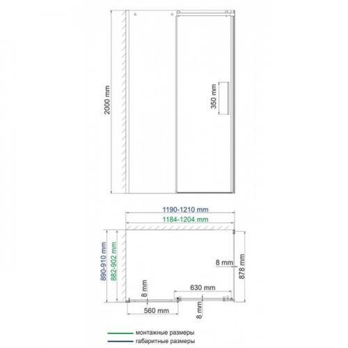 Фото WasserKraft Dinkel 58R07 душевой уголок 120x90