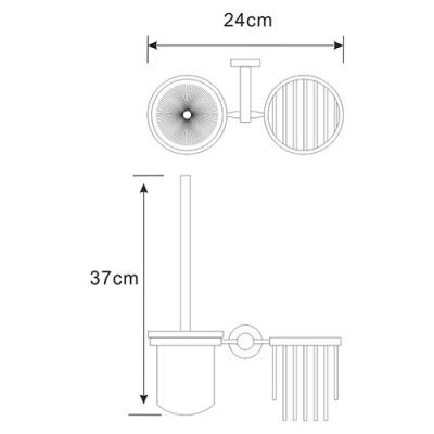 Фото WasserKraft Donau K-9435 держатель освежителя и щетки для унитаза