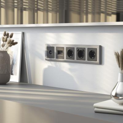 Фото ТВ-розетка оконечная Werkel W1183064 графит матовый