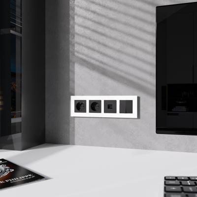 Фото Рамка из поликарбоната на 4 поста Werkel Slab W0042961 белый софт