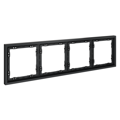 Фото Рамка пластиковая на 4 поста Voltum S70, графит, VLS100407