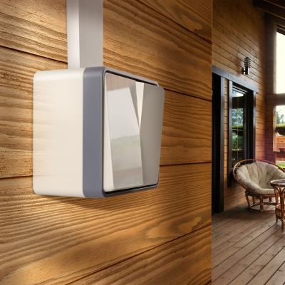 Фото Выключатель двухклавишный влагозащищенный Werkel Gallant WL15-03-02 слоновая кость