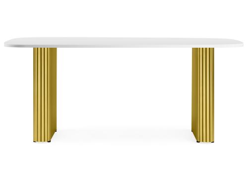 Фото Стол деревянный Notta Бавария B 160 х 90 белая пленка шагрень / золото