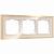 Рамка из металла на 3 поста Werkel Baguette W0032851 айвори/латунь