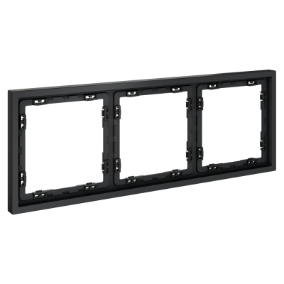 Фото Рамка пластиковая на 3 поста Voltum S70, графит, VLS100307