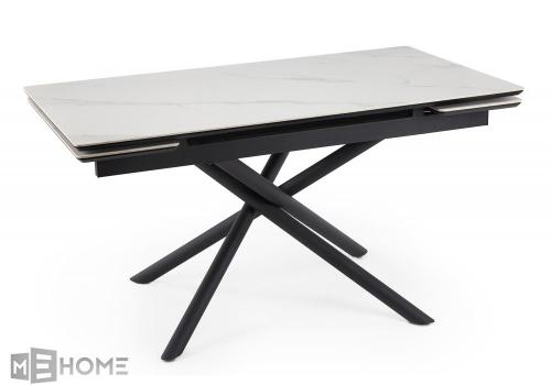 Фото Керамический стол Notta Мэриан 140(200) snow alpin white / черный