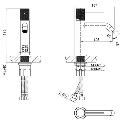 Фото Смеситель для раковины Lemark Karelia LMF-2012S-BRG