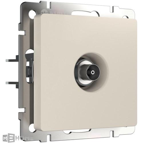 Фото ТВ-розетка оконечная Werkel W1183062 айвори матовый