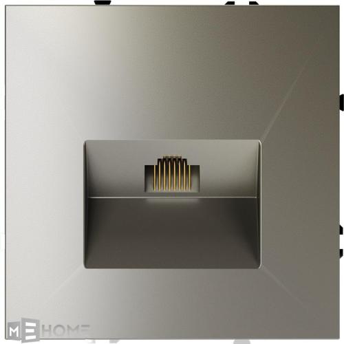 Фото Розетка компьютерная RJ45 кат.6 встраиваемая Voltum S70, шелк, VLS060104