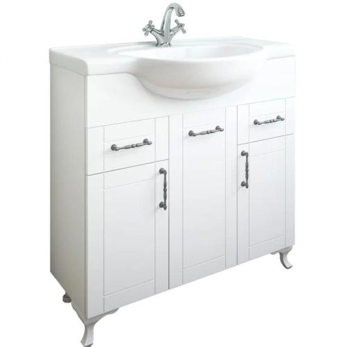 Тумба с раковиной Sanflor Глория 85 белая