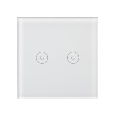 Фото Умный сенсорный двухклавишный выключатель Arlight SWT-OMALI-S02-ZB-WH белый