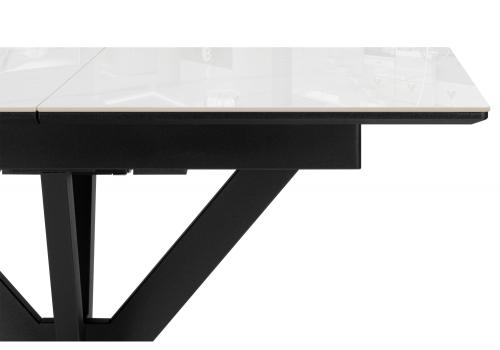 Фото Керамический стол Woodville Гардинг 100(130) серый / черный