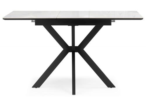 Фото Керамический стол Woodville Гардинг 100(130) серый / черный