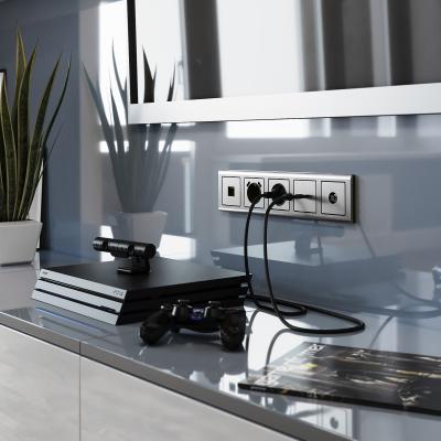 Фото Розетка Ethernet RJ-45 глянцевый Werkel W1181002 никель