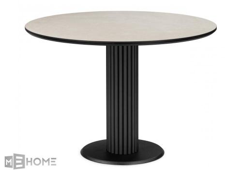 Фото Керамический стол Notta Кэмерон 110 krater perla repose / черный