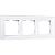 Рамка из стекла на 3 поста Werkel Favorit W0031101 белый