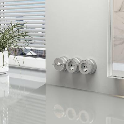 Фото Выключатель на 4 положения двухклавишный Werkel Vintage W5822054 серебро матовый/хром