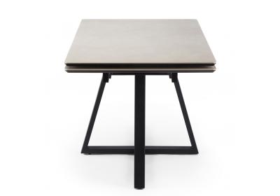 Фото Керамический стол Notta Памелла 140(200) carmen light grey / черный