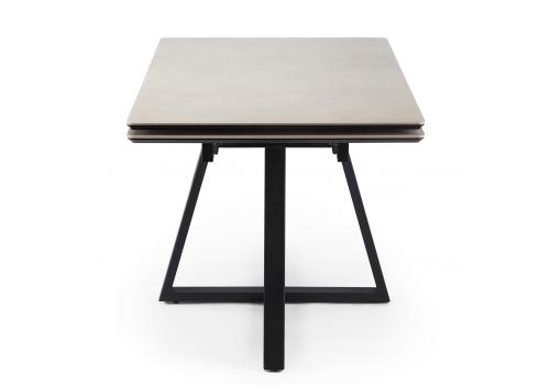 Фото Керамический стол Notta Памелла 140(200) carmen light grey / черный