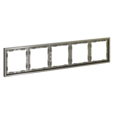 Фото Рамка пластиковая на 5 постов Voltum S70, шелк, VLS100504