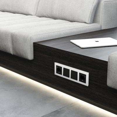 Фото Рамка из стекла на 4 поста Werkel Senso W0043101 белый soft-touch