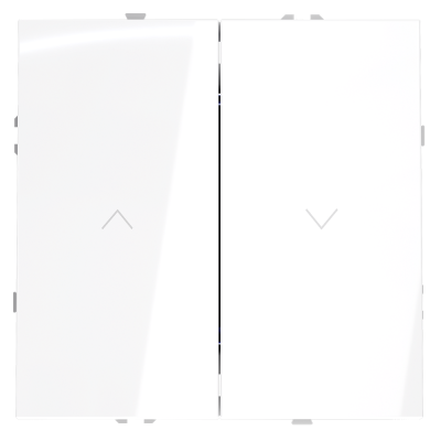 Фото Выключатель встраиваемый для жалюзи Voltum S70 VLS020701, белый глянцевый