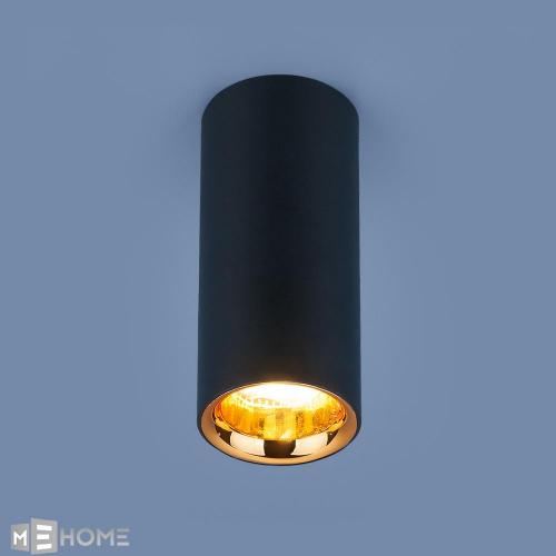 Фото Elektrostandard DLR030 накладной точечный светодиодный светильник черный матовый/золото