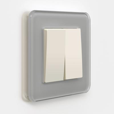 Фото Выключатель двухклавишный проходной Werkel W1122062 айвори матовый