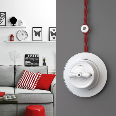 Фото Ретро кабель витой 2х2,5 красный Werkel W6452648 под заказ