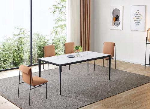 Фото Стол обеденный ESF DT-2010 белая керамика MR35 (180)