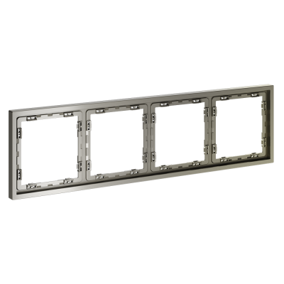 Фото Рамка пластиковая на 4 поста Voltum S70, шелк, VLS100404