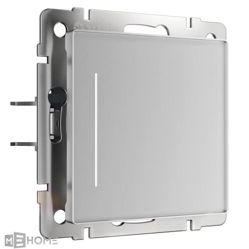 Фото Умный сенсорный выключатель одноклавишный Werkel W4513006 серебряный