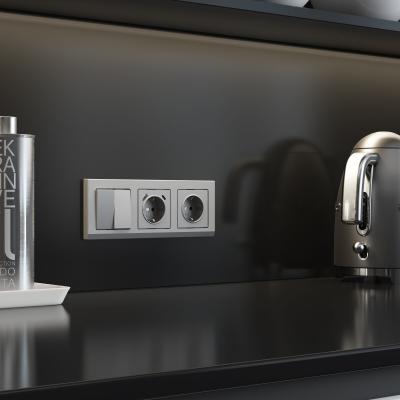 Фото Рамка из поликарбоната на 3 поста Werkel Stark W0031865 серебряный матовый