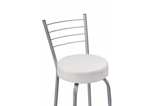 Фото Барный стул Woodville Kuroda белый полимер / светлый мусс