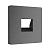 Накладка для телефонной розетки RJ-11 Werkel W1192004 графит рифленый