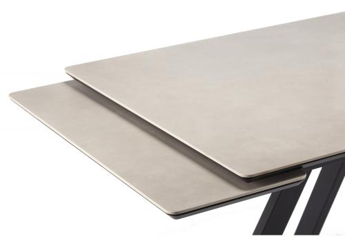 Фото Керамический стол Notta Вилли 120(180) сarmen light grey / черный