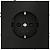 Розетка встраиваемая с заземлением и защитными шторками Voltum S70, черный матовый, VLS040208