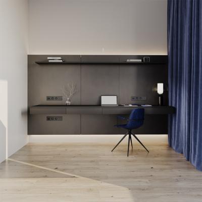 Фото Розетка встраиваемая с заземлением и защитными шторками Voltum S70, графит, VLS040207