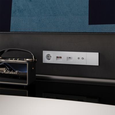 Фото Заглушка с суппортом Voltum S70, белый матовый, VLS080102