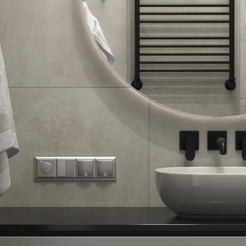 Фото Терморегулятор электромеханический для теплого пола Werkel W1151106 серебряный