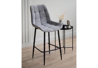 Фото Полубарный стул Notta Челси светло-серый / черный