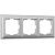Рамка из поликарбоната на 3 поста Werkel Fiore W0032206 серебряный