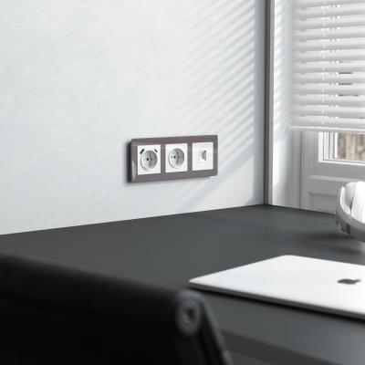 Фото Розетка Ethernet RJ-45 Werkel W1181041 белый акрил